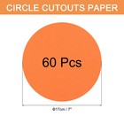 60 Pcs Orange Red Color Circle Cutouts Paper 7 Inch Round Cutouts