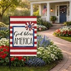 God Bless America Garden Flag 12x18 Inch Double Sided 4th Of July Patriotic Gar 