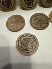 Lot Of 7 Vintage  Wooden Nickels Token Coin Collection Y5