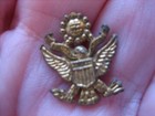 Vintage 11 16  Us Military Eagle Metal Picture Button - S14