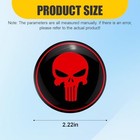 Yorise 4pcs Skull Car Wheel Hub Center Cap Sticker  2 2  Metal Wheel Blackred