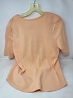 Large L Peach Women s Fabric Junkie Ss Shirt Embroidered Ladies 12 14