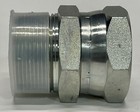Hydraulic Pipe Swivel Adapter 1-1 2  Npt Male To 1-1 2  Npsm Female 12l14 Steel