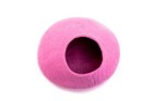Candy Pink Felted Cat House In Round   Cat Cocoon For Your Kitty  Warm And Cozy