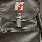 Mtv Music Television 1990s Embroidered Logo Black Backpack