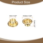 100 Set Grommets Eyelets Kit 6mm Brass Eyelets With Washers Gold