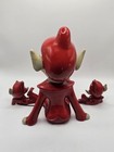 Vintage  Mid Century 50 s Era red Pixie Elf W  2 Mini Elfs In Great  Condition