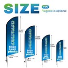Custom Advertising Feather Flags Personalized Logo Text Swooper Flag Custom