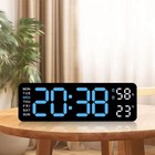 Digital Led Large Display Wall Desk Alarm Clock With Calendar Temperature Date