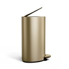Simplehuman    6l Semi Round Step Trash Can  Matte Gold