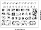 No 1 Clear Stamp  Number Silicone Rubber Stamp Label Clear Stamps Transparent Cr