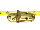 Vintage Ice Box Hardware Hinge Brass Heavy Brass Pair