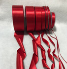 Scarlet Red Double Sided Satin French Ribbon  7 Widths To Choose From   3 Yards 