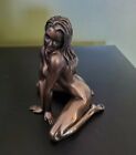 Hood Ornament Bronze Nude Kneeling Woman Ideal For Rat Rods Big Rig Custom Ride