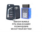 Diy Bundle Pair Of Oem Toyota 2018-24 Camry Flip Key Keyless Remote  Hyq12bfb