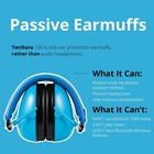 130 - Kids Ear Protection Earmuffs  One Size For 3-16 Yr Old