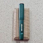 Vintage Unbranded Lever Fill Green   Black Flat Ends 3 25 Inch Mini Fountain Pen