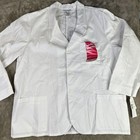Med-man Short Sleeve Pharmacist Lab Coat Jacket Adult 2xl White Buttons Pockets
