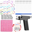 8-133pcs Professional Body Piercing Gun Tool Kit With Ear Lip Nose Eyebrow Studs