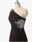 Gradient Prom Evening Formal Dress One Shoulder Beaded Ombre Chiffon Bridesmaid