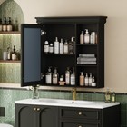 Wall Mounted Cabinet With Storage Organizer  Mirror Over The Toilet Storage