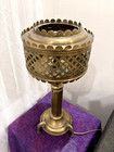 Rare Large Vintage Moroccan Brass Pierced Table Lamp - 23  Tall