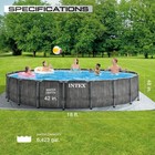 Intex Greywood Prism Frame 18 x48  Round Above Ground Outdoor Swimming Pool Set