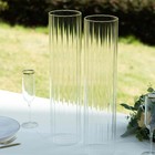 20  Clear 2 Ribbed Candelabra Candle Holder Glass Shades Party