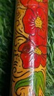 Vintage Hand Painted Wooden Knitting Needle Case Traditional Dutch Floral Flower
