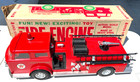 Texaco Fire Truck In Original Amf Wen-mac Box Vintage 1970 Complete