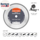 14-inch 80 Teeth Dry Cut Mlid Steel And Ferrous Metal Cermet Saw Blade With 1-in