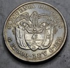 1892 Colombia 50 Centavos Km  187 2 High Grade   845 Silver Coin 