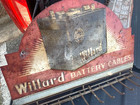 Vintage 1940 s Willard Battery Embossed Cable Rack 17 X 12