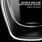 Espresso Cups Set Of 2  Double Walled Espresso Shot Glass With Handle  2 5 Oz Hi