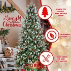 4 5 6 7 7 5 8 9ft Christmas Tree W berries   Cones holiday Decorations  Pre-lit