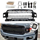 Front Bumper Mesh Grille With Side Lights For 2018-2020 Ford F-150 Pickup