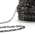 Cable Chain - 4x6mm Link - Gunmetal Color - 30 100 Feet - Bulk Craft Spool