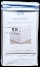 Nestwell Linen Cotton Twin Bedskirt White 15  Drop Length  39  X 75  