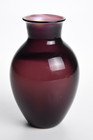 Josh Simpson Iridescent Amethyst Art Glass Vase 1983