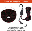 4 Pcs Kayak Rope Tie Downs Straps 1 4 Inch X 12 Feet Adjustable Heavy Duty Canoe