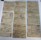 Vintage Us Mail Cod Postal Tags Receipts Paper Ephemera 1940s