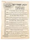 Vintage 1956 Rex Harrison Julie Andrews My Fair Lady Sheet Music