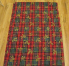 Christmas Holiday Red   Green Tartan Plaid Woven Tablecloth 57x78  Rectangle