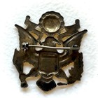Vintage Us Army Officer Eagle Hat Cap Badge Pin Insignia Military Sterling
