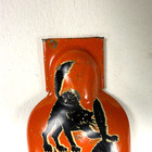 Kirchhof Clicker 2 5  Halloween Noisemaker Tin Litho Scary Black Cats Pumpkin