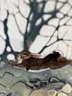 Vgt Signed Norman Brumm Rabbit Bunny Enamel On Copper Plate 8 5   