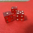Vintage Translucent Cherry Red Bakelite Dice  1 2     Set Of 3