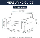 2026 New Stretch Loveseat Sofa Slipcovers Couch Cover For 2 Cushion Furniture Pr