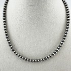 Sterling Silver 5mm Navajo Pearl 16    Necklace Native American Jewelry