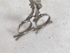Antique Midwife  Umbilical Cord Clamp Babies 19th C Silver Stork Original
